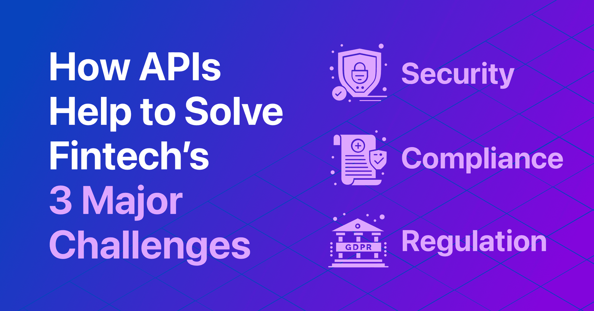 APIs and the 3 Major FinTech Challenges - Security, Compliance and Regulation image