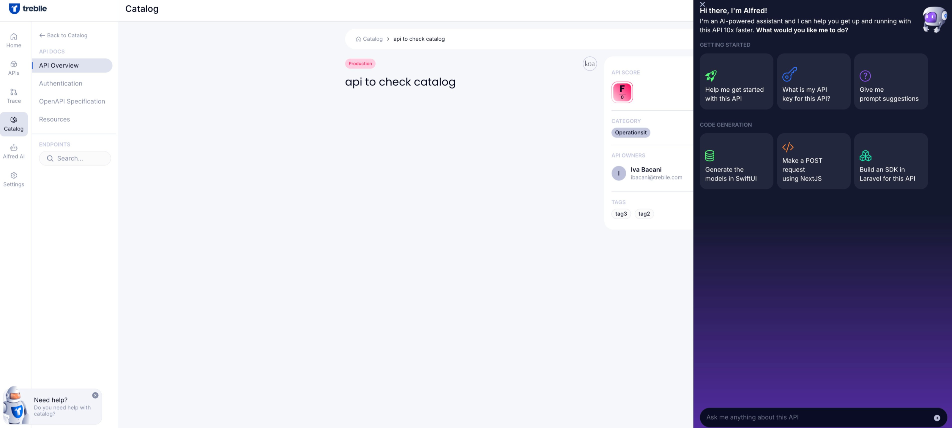 AI Assistant Alfred for API Governance